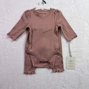 Cloud Island Baby Girls 2pc Pointelle Bodysuit Leggings Set Pink 0-3M NWT